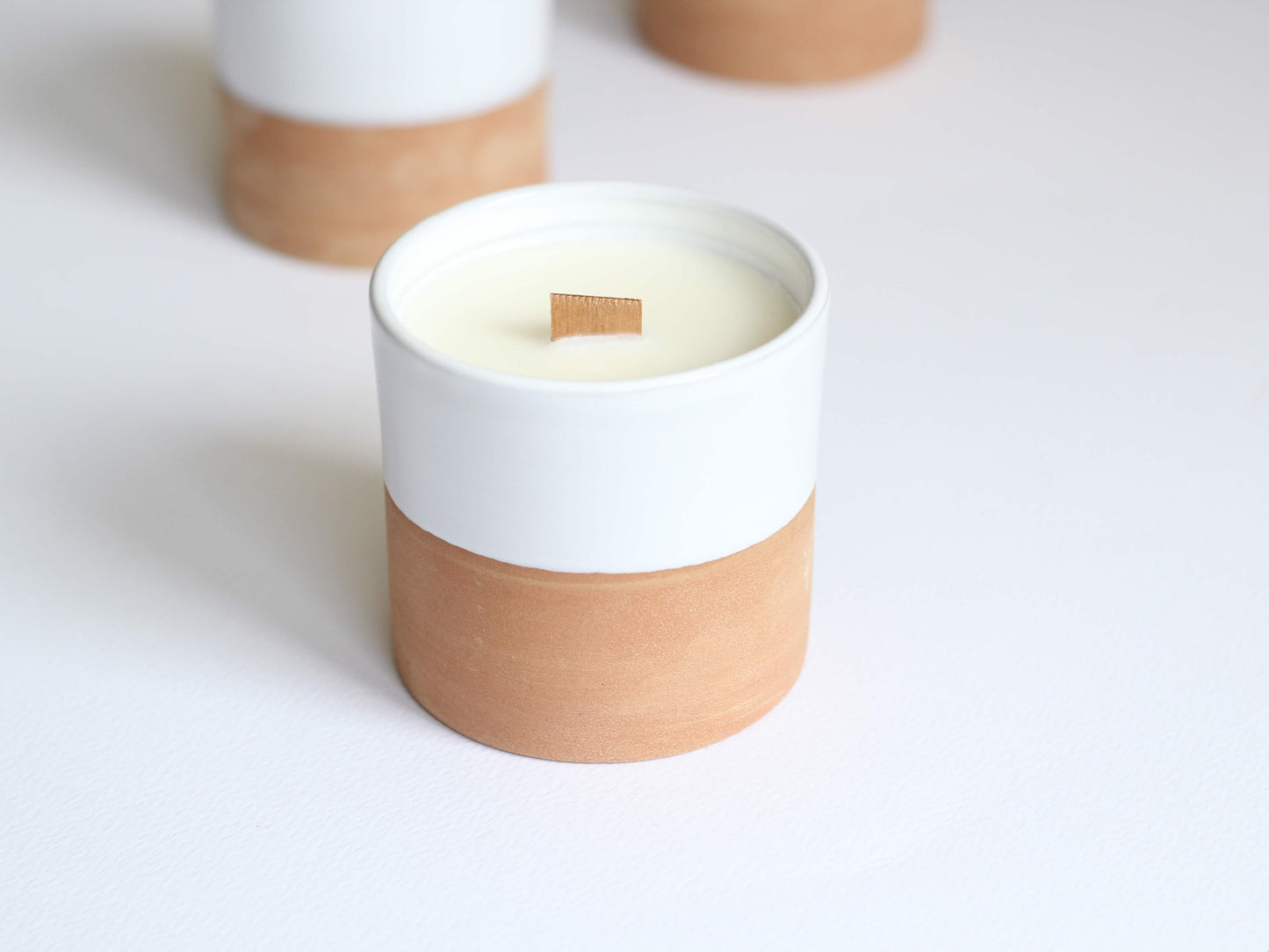 lumanare teracota din ceramica si lut