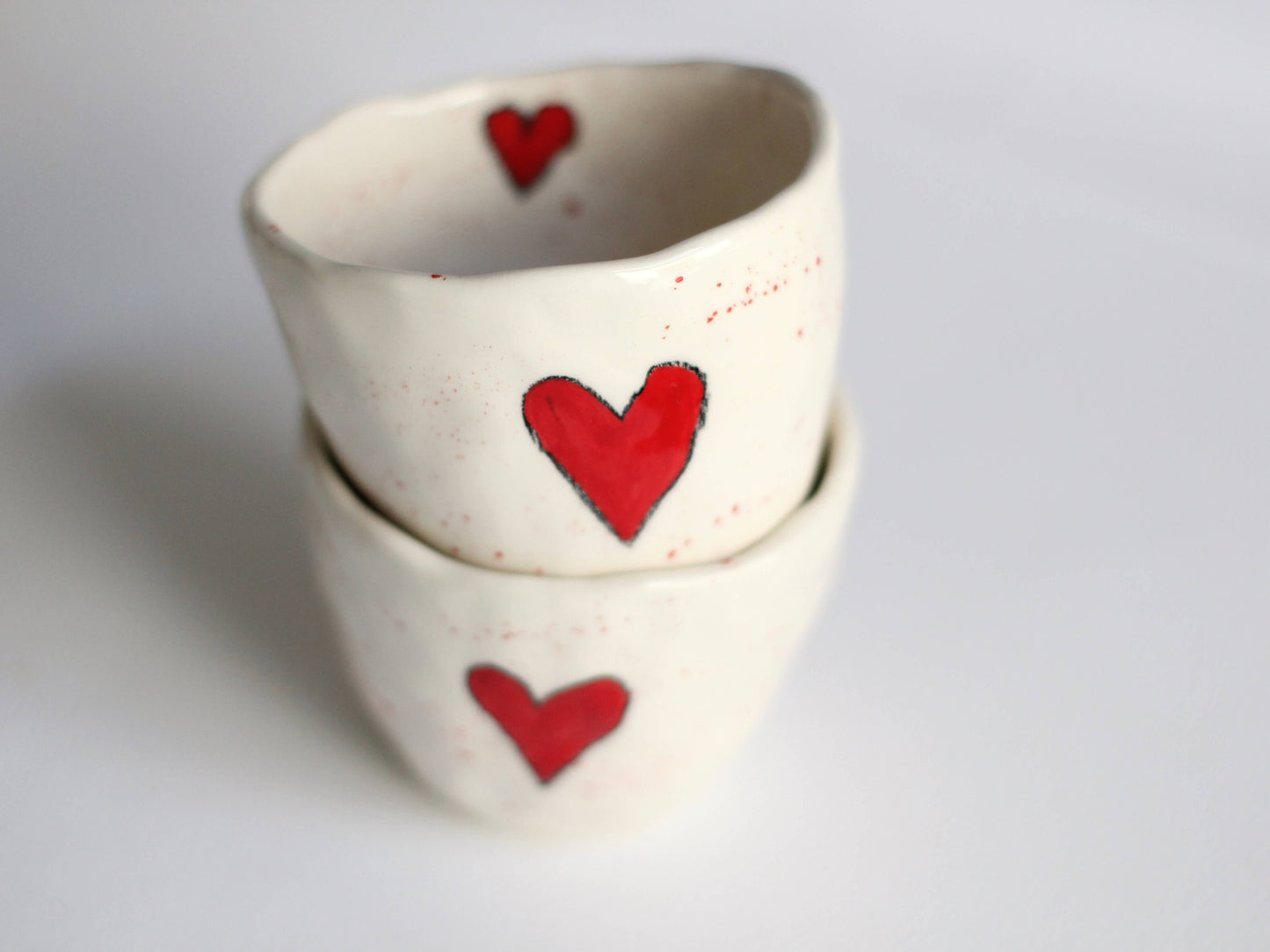 Set cani din ceramica lucrat manual