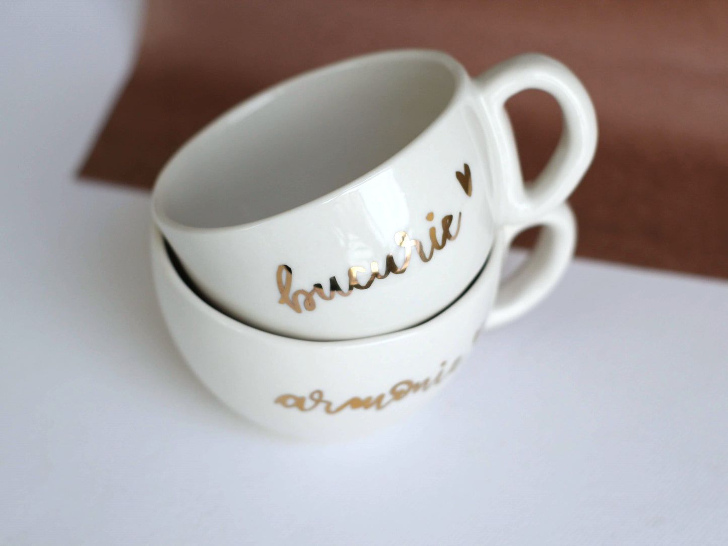 Set din portelan cu doua cani made in Romania