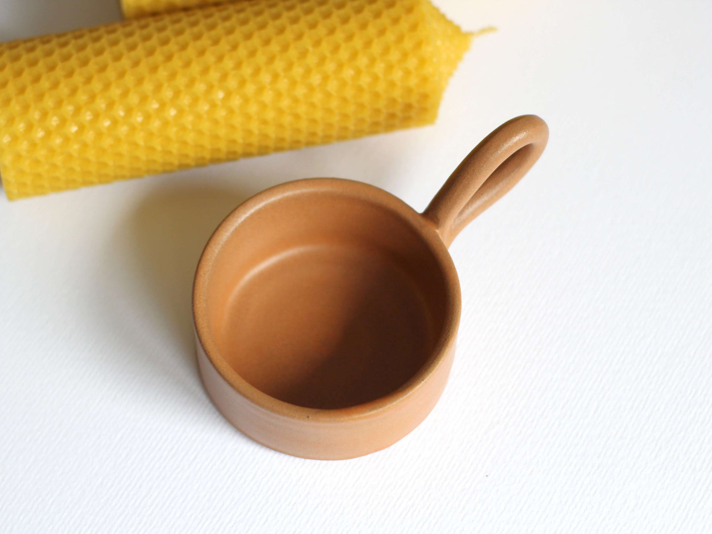 set decorativ cu lumanare si suport cu toarta