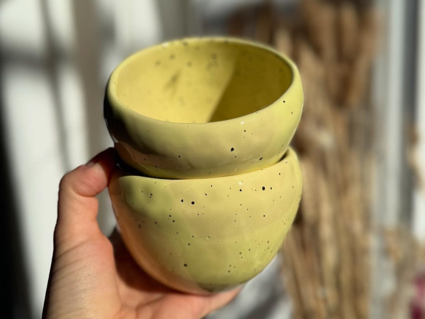 cana ceramica galbena