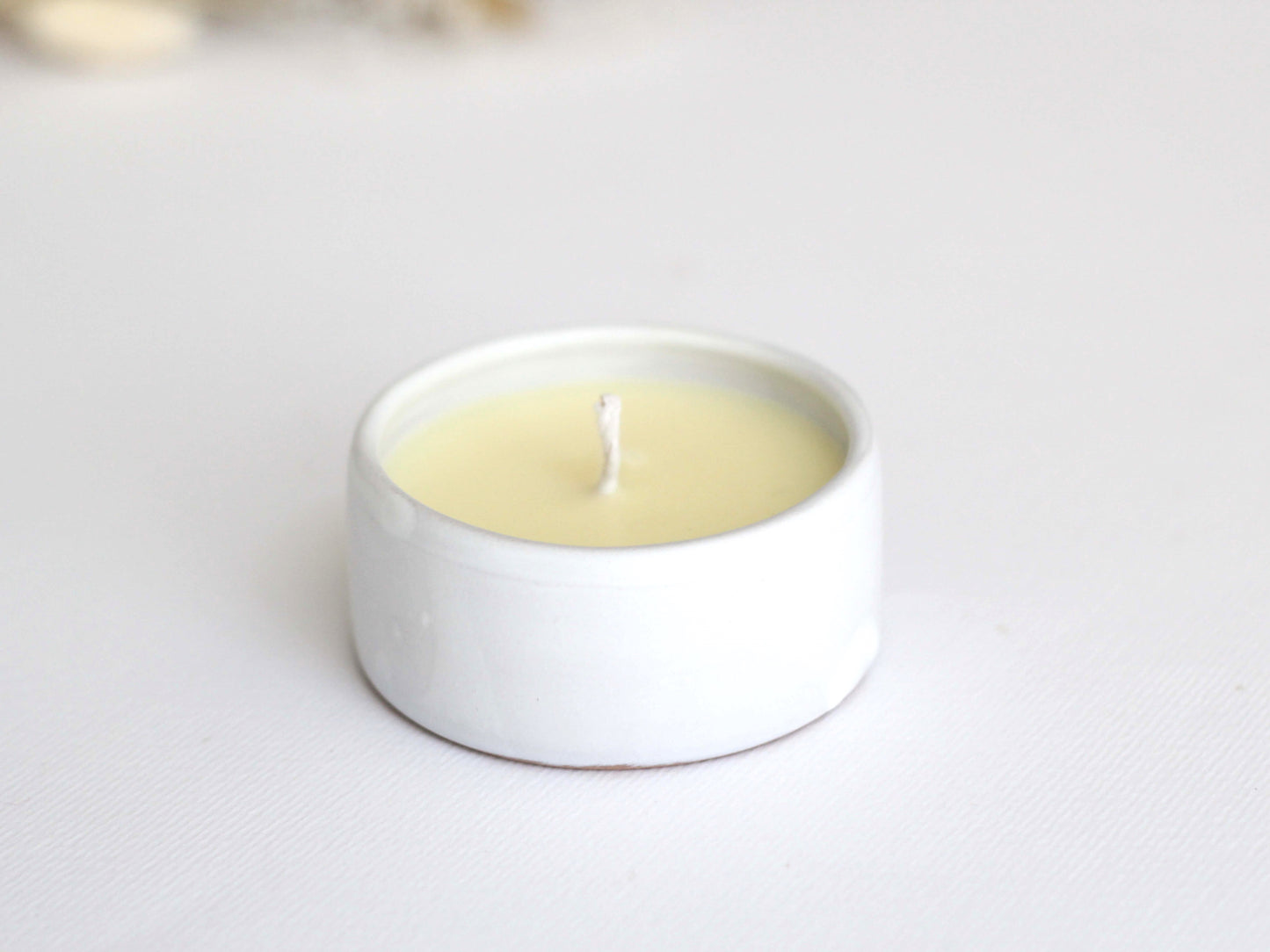 Lumanare in vas din ceramica lucrat manual