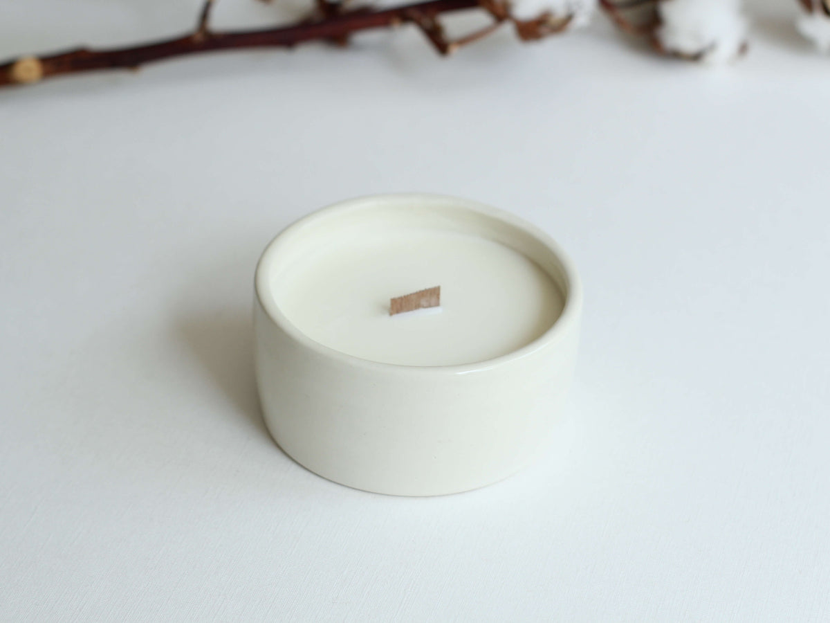 Lumânare Sorbet de lămâie în vas din ceramică