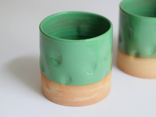 set cani ceramica verde