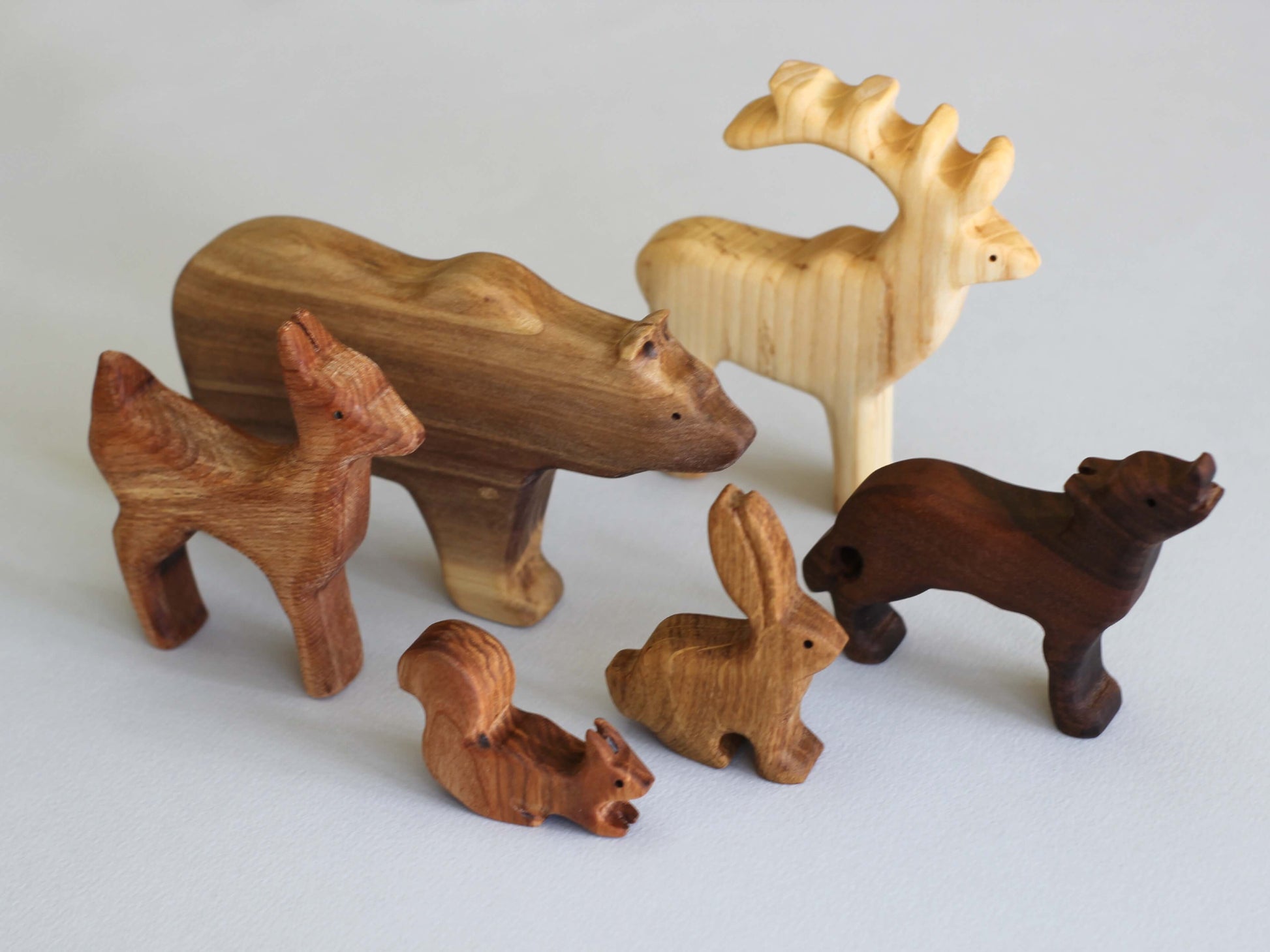 Set de animale din lemn
