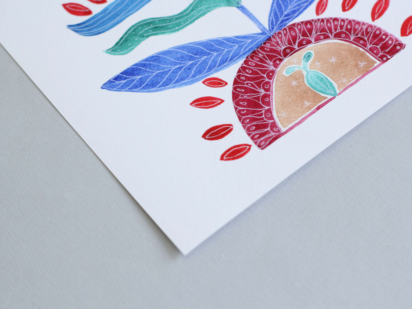 Art print floare românească.